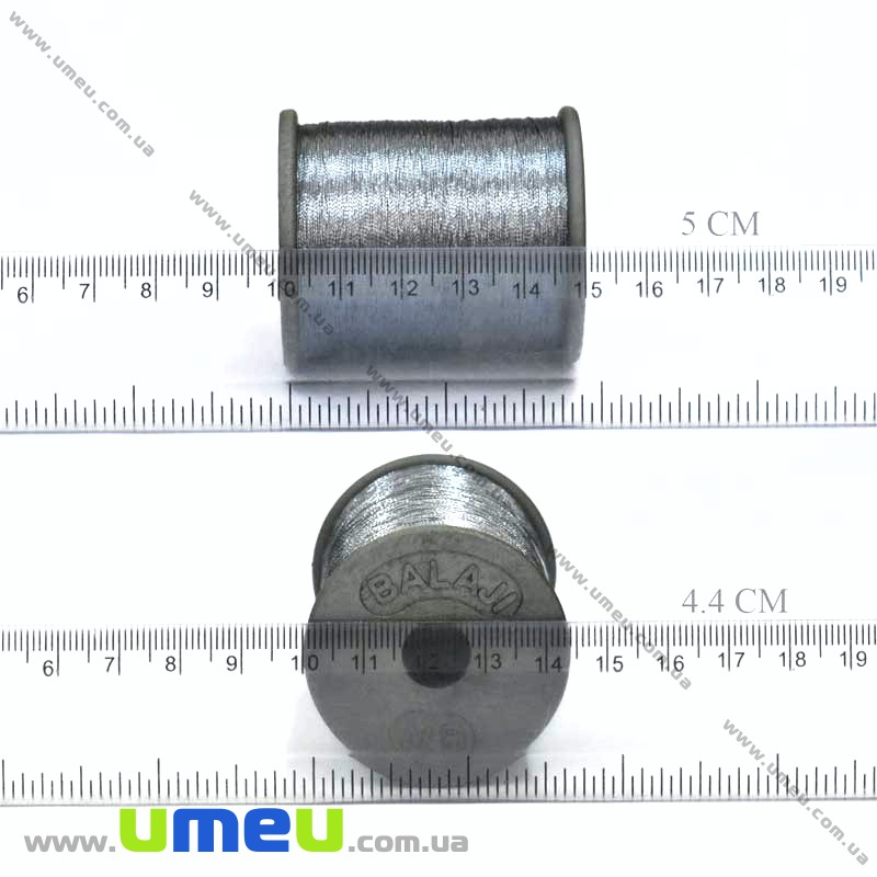 Нитки металізовані 0,1 мм, Сіра (KNT-028188)