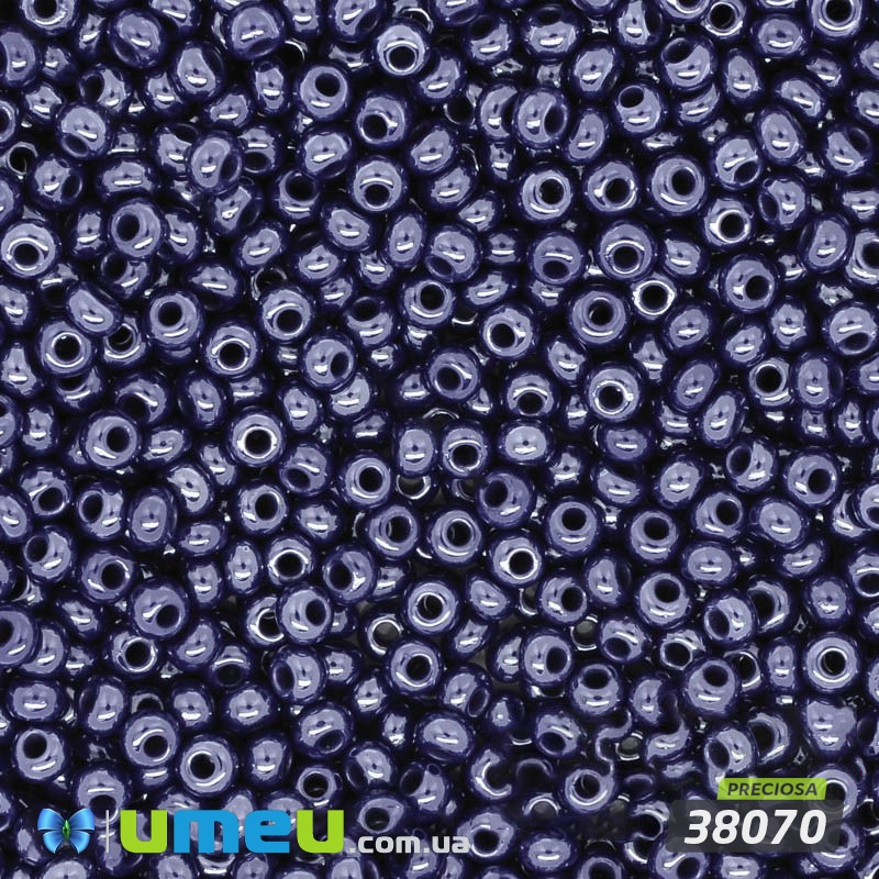 Бісер чеський №528 / 38070, Синьо-сірий, Перламутровий, 10/0 (BIS-003857)