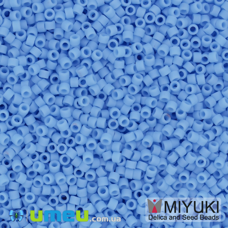 Бісер японський Miyuki Delica 11/0 DB755, Блакитний матовий (BIS-047488)