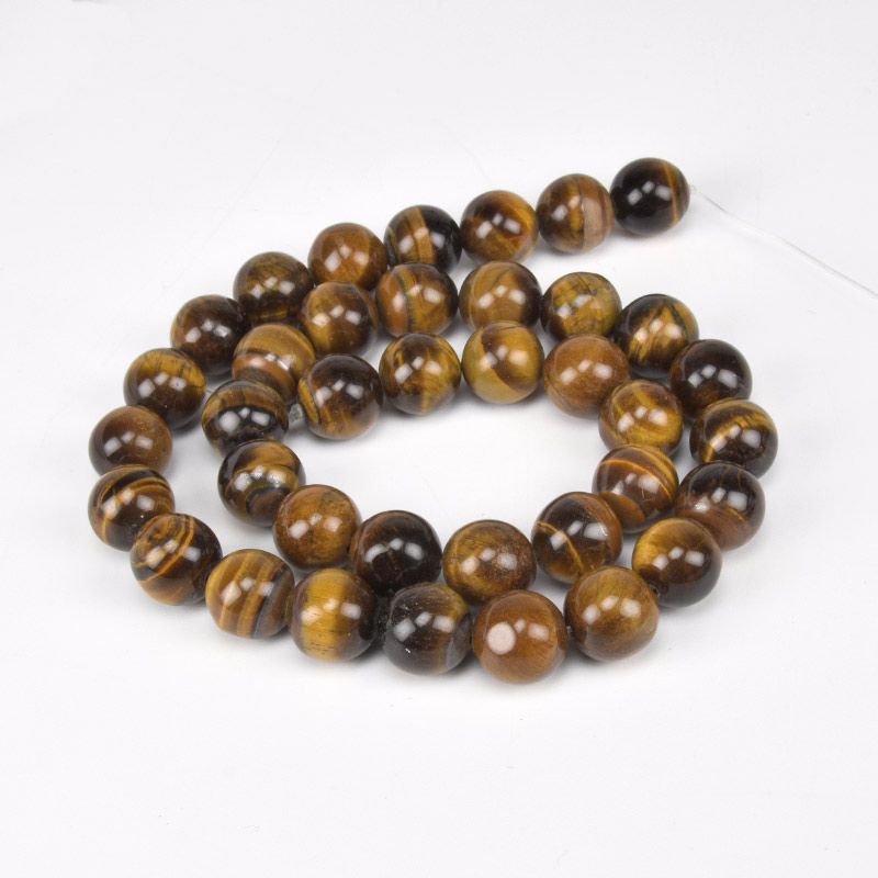 Намистини Тигрове око, Натур. камінь, 10,5 мм, Круглі, 38 см (BUS-060995)