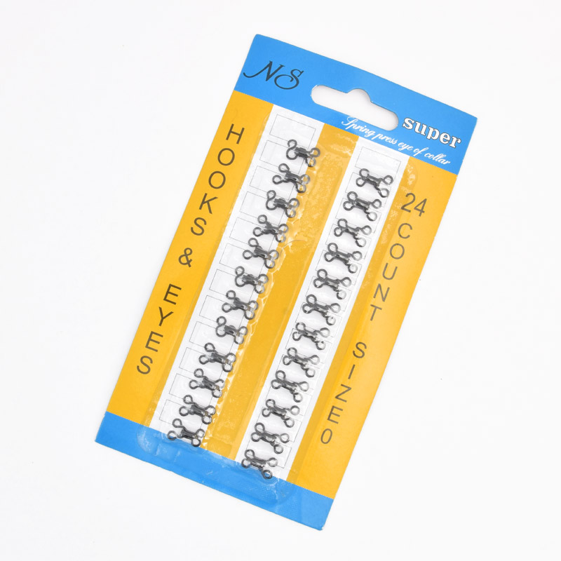 Крючки пришивные металлические, 12 мм, Черные (SEW-060231)