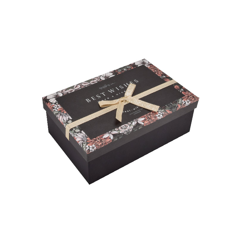 Подарункова коробка Прямокутна, 21х14х8 см, Чорна (UPK-060666)