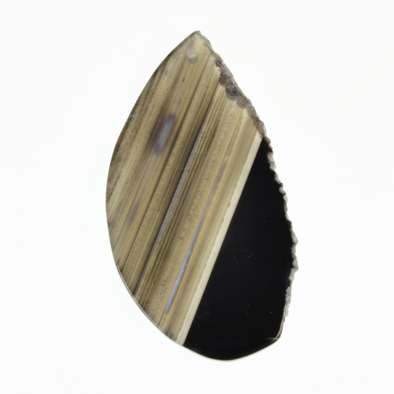 Зріз Агата, Чорний, 80х43 мм (POD-020203)