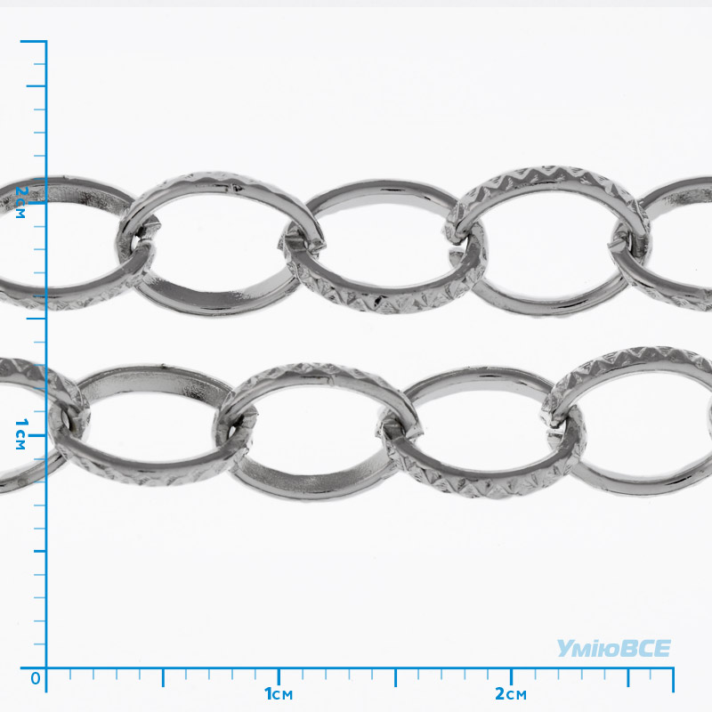 Ланцюг, Темне срібло, 8х6,5 мм (ZEP-009620)