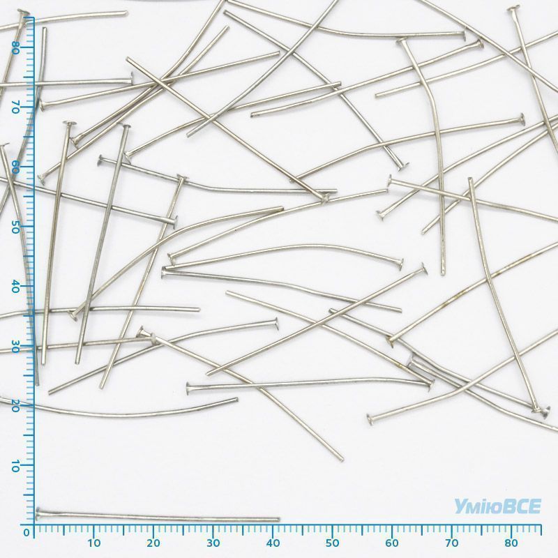 Гвоздики, Темное серебро, 4,0 см, 0,7 мм (PIN-014708)