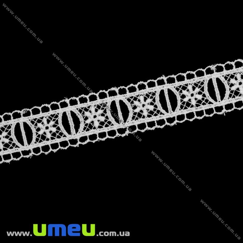Мереживо плетене, 26 мм, Біле (LEN-011938)