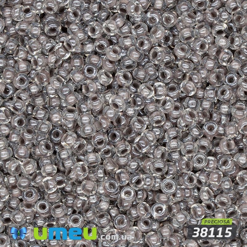 Бісер чеський №681/38115, Сіро-коричневий, Пофарбований глазурований, 10/0 (BIS-043913)