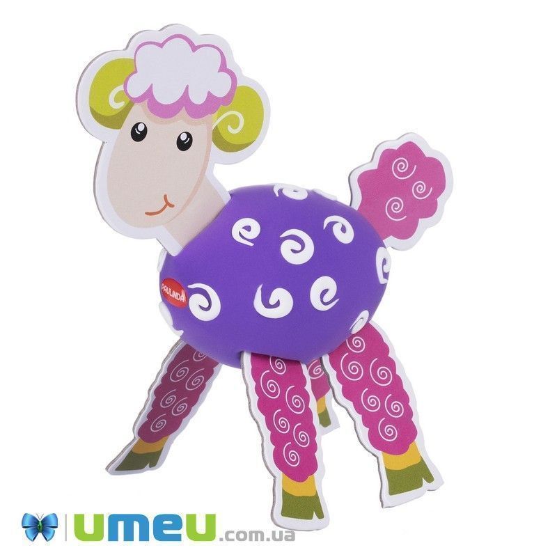 Набір для ліплення Paulinda Super Dough 3D FUN 4 в 1, тварини (кіт, кінь, овечка, собака) (DIF-043504)