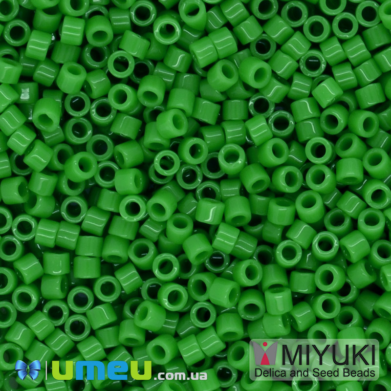 Бісер японський Miyuki Delica 11/0 DB724, Зелений (BIS-045307)