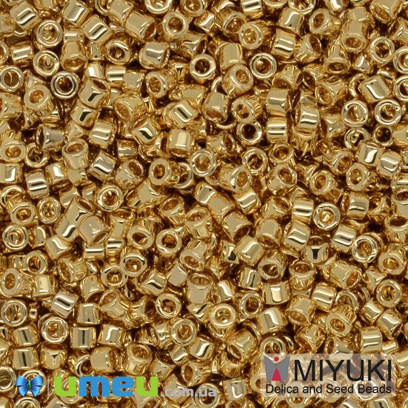 Бісер японський Miyuki Delica 11/0 DB31, Позолота 24 kt (BIS-049653)