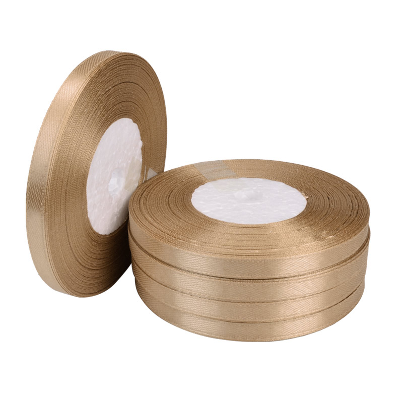 Атласна стрічка, 6 мм, Золотиста (LEN-052816)