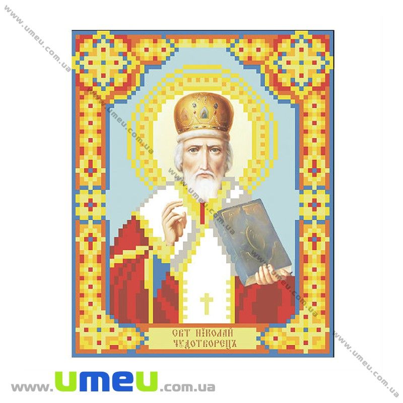 Схема для виш. бісером VDV, Ікона Микола Чудотворець Т-239, 15х12 см (SXM-029382)