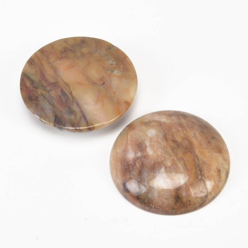 Кабошон нат. камінь Агат мереживний Crazy Agate, Круглий, 25 мм (KAB-059239)