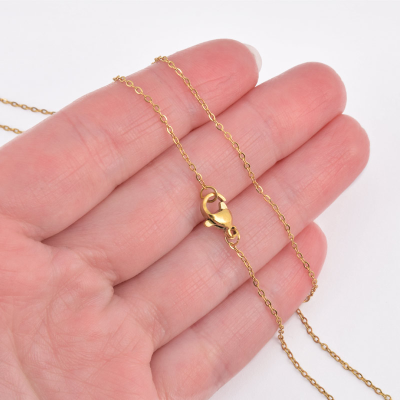 Основа на шию з нерж. ст., Золото, 1,2 мм, 40 см (STL-005032)