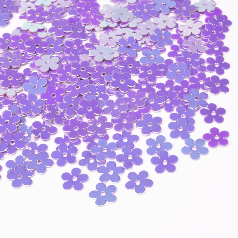 Паєтки Китай Квіти, 7 мм, Бузкові АВ (PAI-052900)