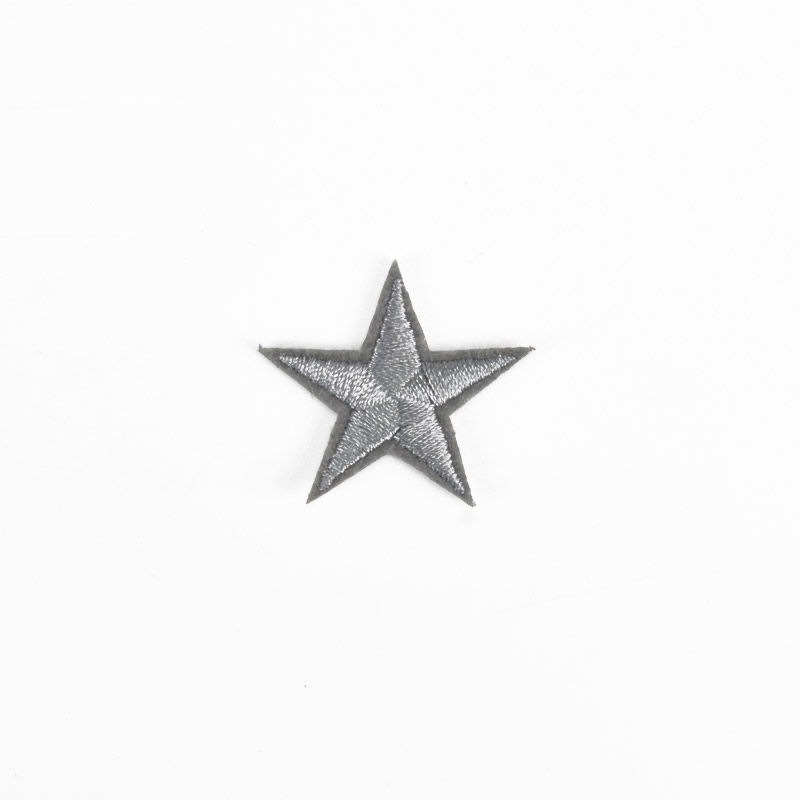 Термоаппликация Звезда, 3 см, Серая (APL-060032)