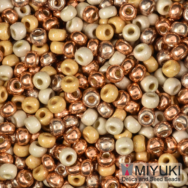 Бисер японский Miyuki круглый RR 8/0 №mix104, Оранжевый (BIS-053190)