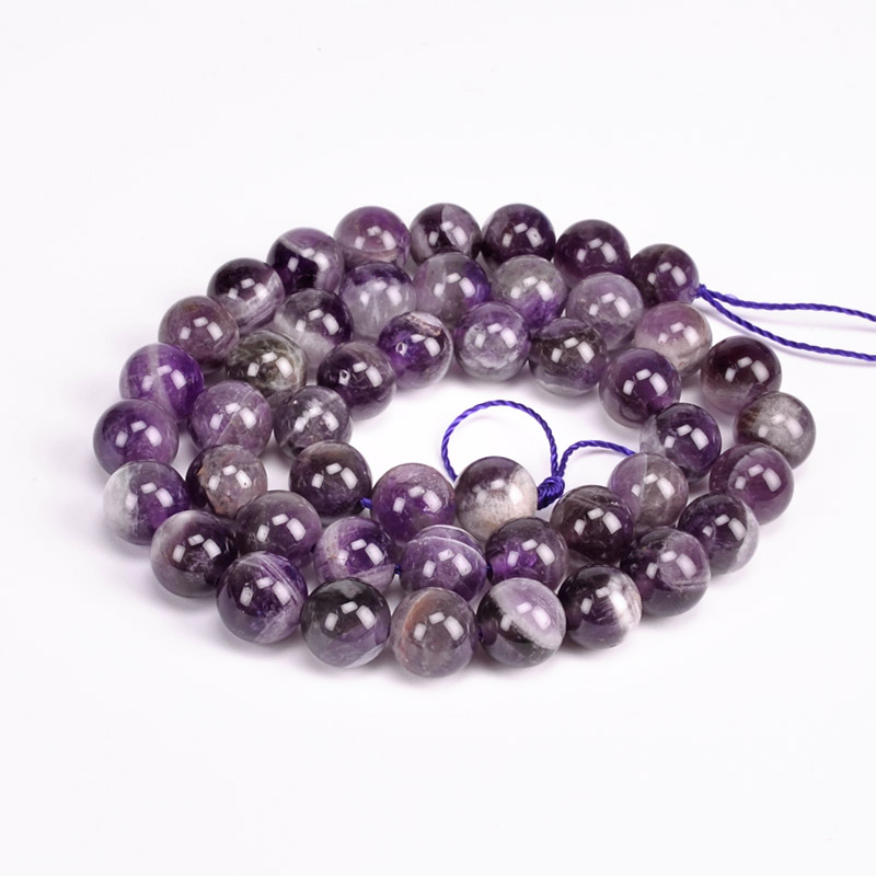 Намистини Аметист, Натур. камінь, 8 мм, Круглі (BUS-051685)