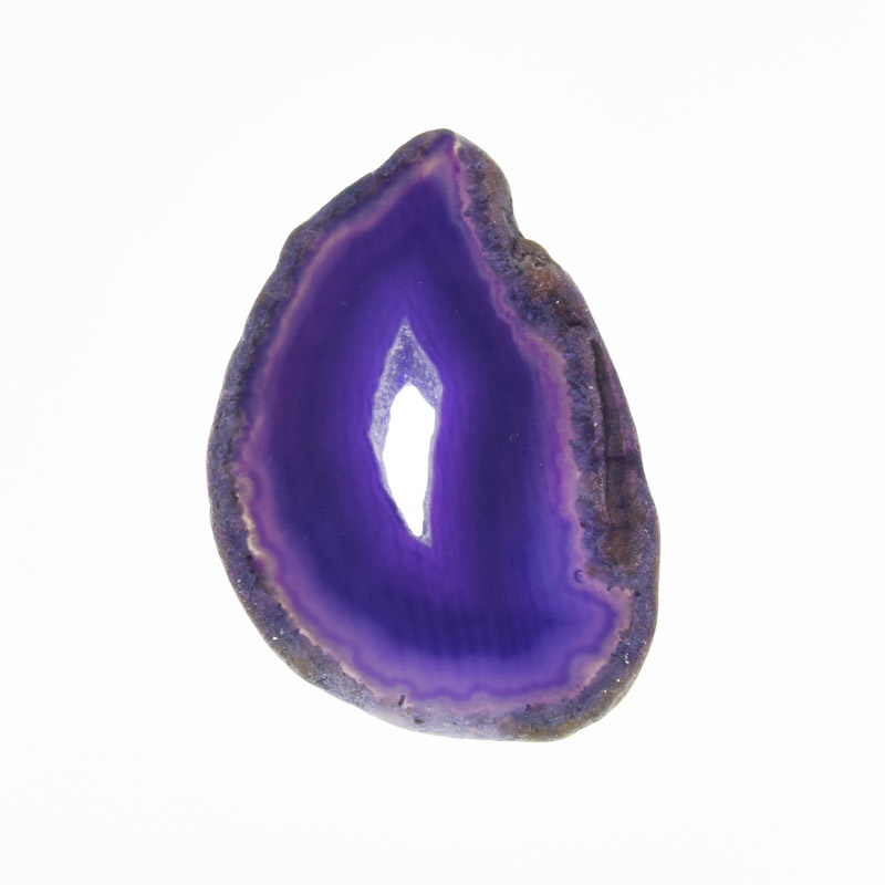 Срез Агата без отверстия, Фиолетовый, 70х44 мм (POD-032511)