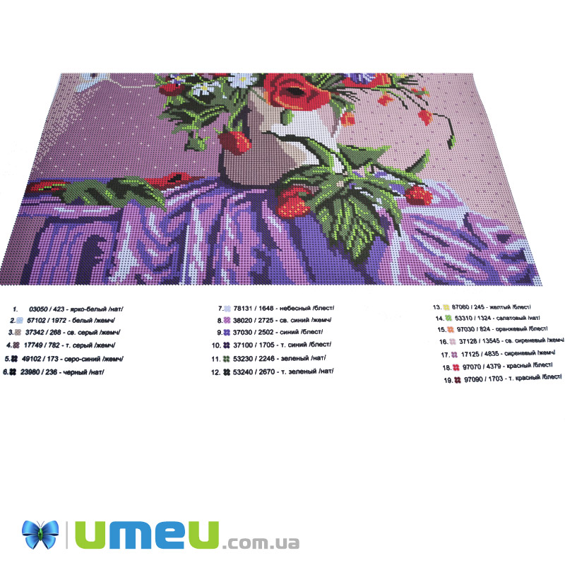 Схема для выш. бисером Юма, Маки, 48х40 см (UPK-048200)