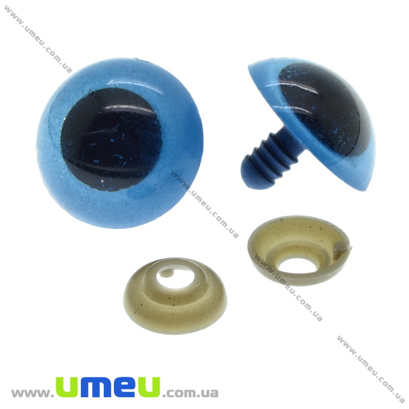 Глазки со штифтом круглые (с заглушками), 24 мм, Синие (DIF-030524)