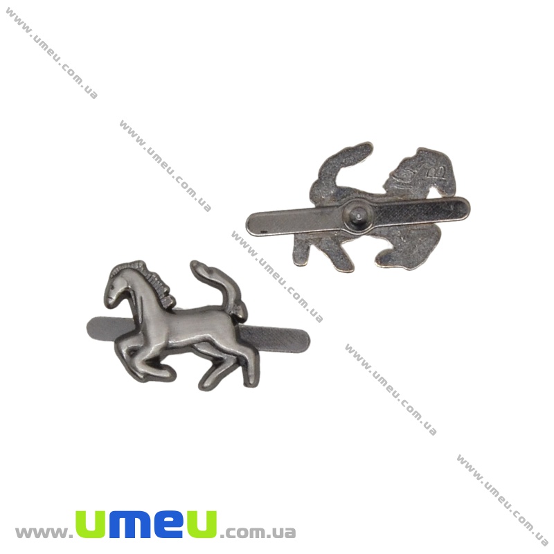Металева вставка Кінь, 1,5х1 см, Чорна (APL-035200)