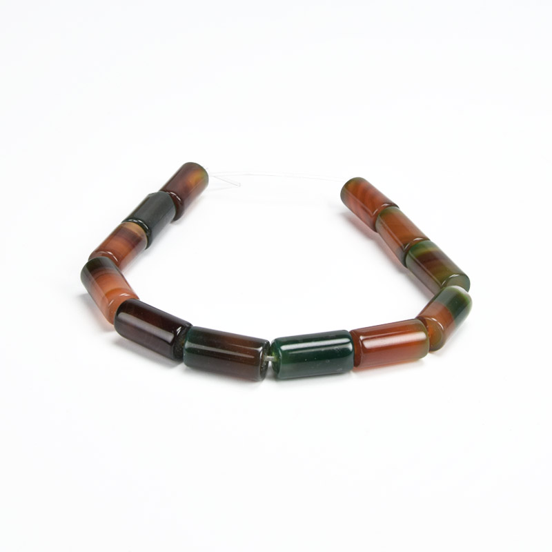 Намистини Агат червоний, Натур. камінь, 14-17 мм, Бочонок (BUS-057177)