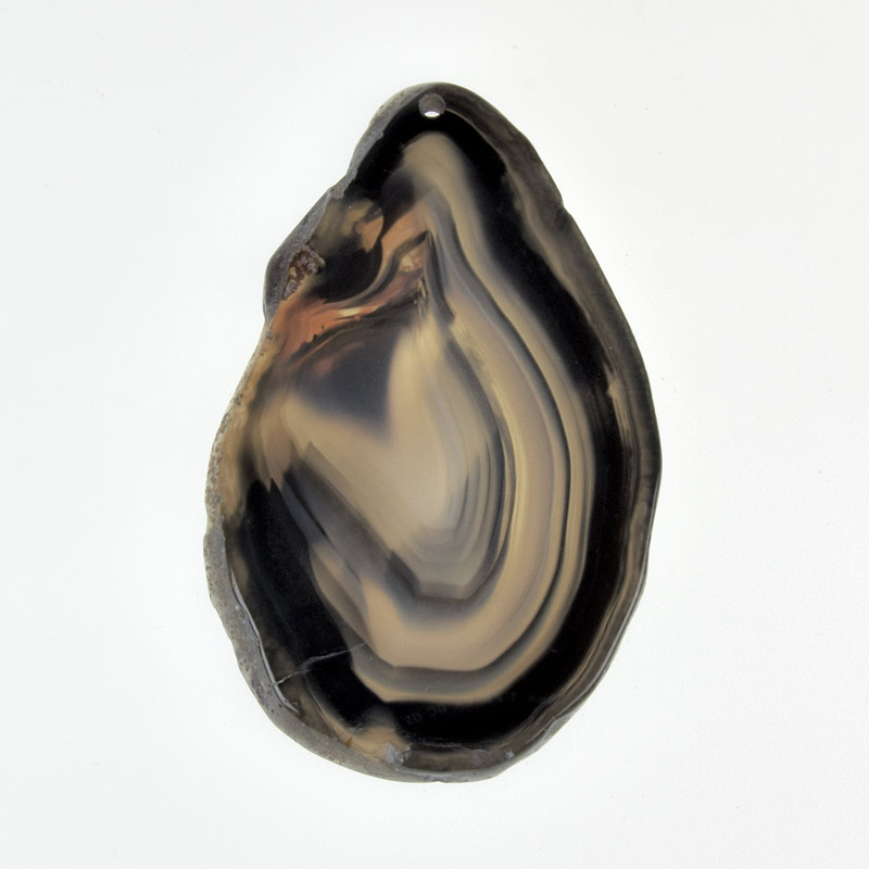 Зріз Агата, Чорний, 76х47 мм (POD-020209)