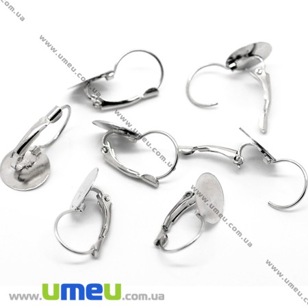 Швензы с площадкой 12 мм, Темное серебро, 23х12 мм (OSN-004725)