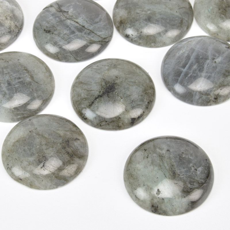 Кабошон нат. камень Лабрадорит, Круглый, 25 мм (KAB-059233)