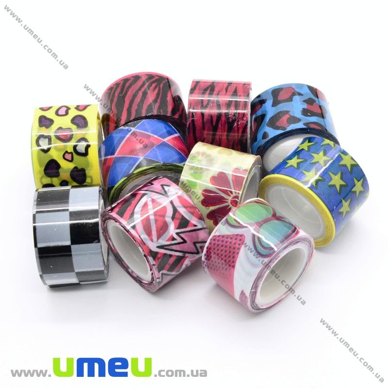 Декоративний скотч, Мікс, 12 мм (DIF-017938)