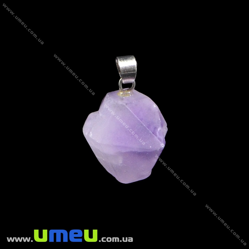 Підвіска з натурального каменю Аметист, 24х17х16 мм (POD-026099)