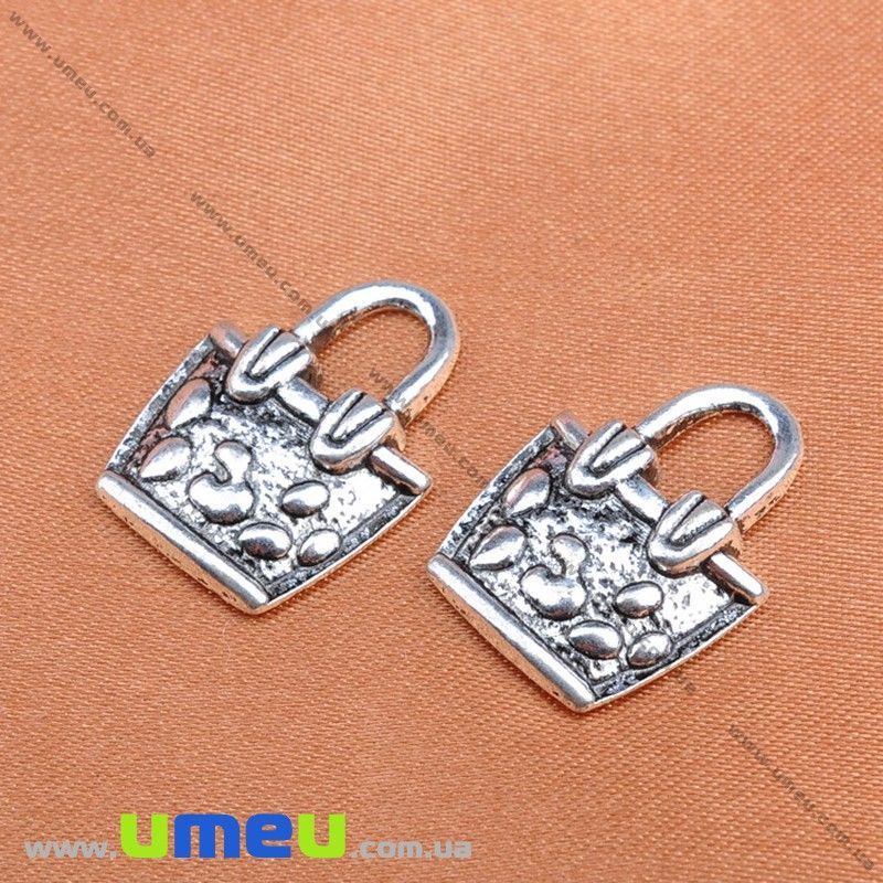 Підвіска метал. Сумочка, 20х15 мм, Античне срібло (POD-028313)