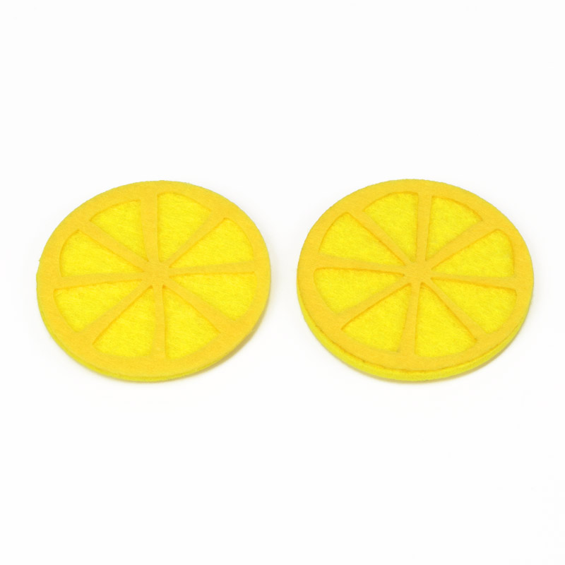 Декоративний виріб із фетру Скибка лимона, 4,5 см, Жовтий (FLT-056974)