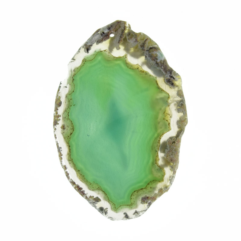 Зріз Агату, Зелений, 76х50 мм (POD-009209)