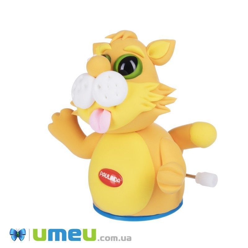 Маса для ліплення Paulinda Super Dough Circle Baby Кіт заводний механізм, помаранчевий (DIF-043556)