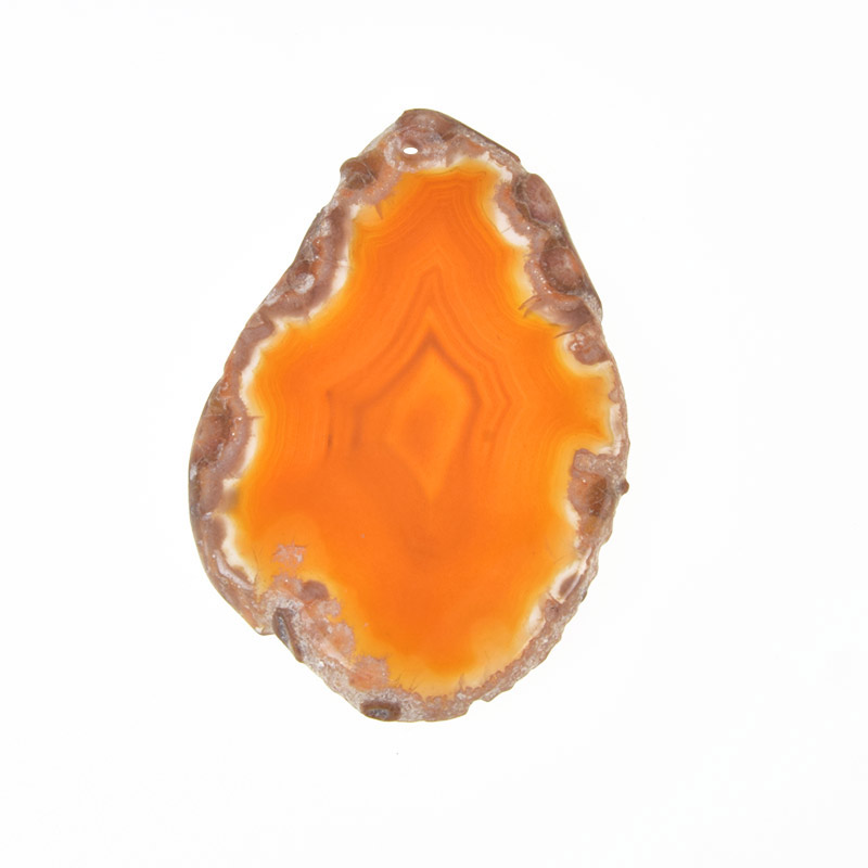 Зріз Агата, Червоно-коричневий, 66х44 мм (POD-032519)