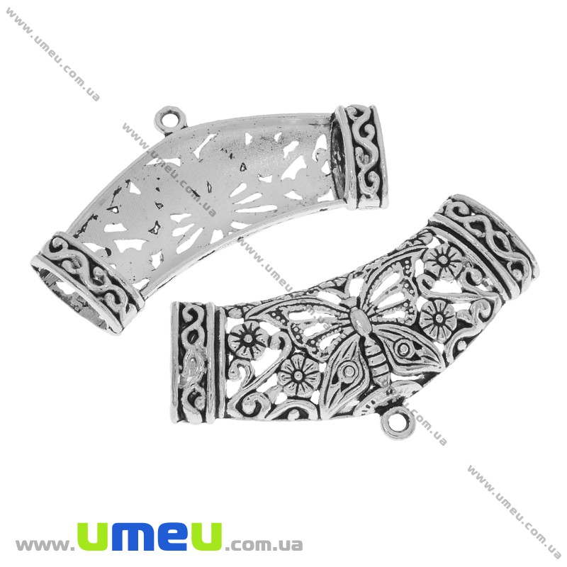 Основа для кулона Бейл, 44х19х8 мм, Античне срібло (OSN-034097)