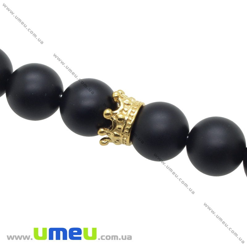 Намистина з нержавіючої сталі Корона, 10,5х6 мм, Рожеве золото (STL-035089)