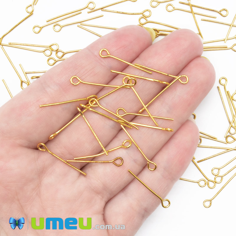 Булавки, Золото, 2,0 см, 0,7 мм (PIN-056166)