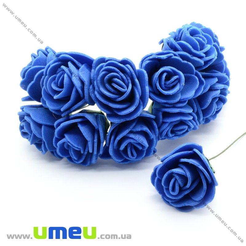 Роза латексная, 25 мм, Синяя, 1 шт (DIF-014636)