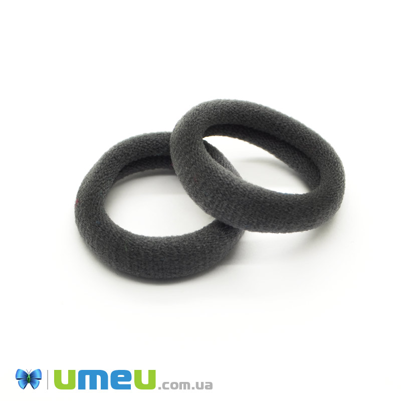 Гумка для волосся мікрофібра, 30 мм, Сіра темна (OSN-049564)