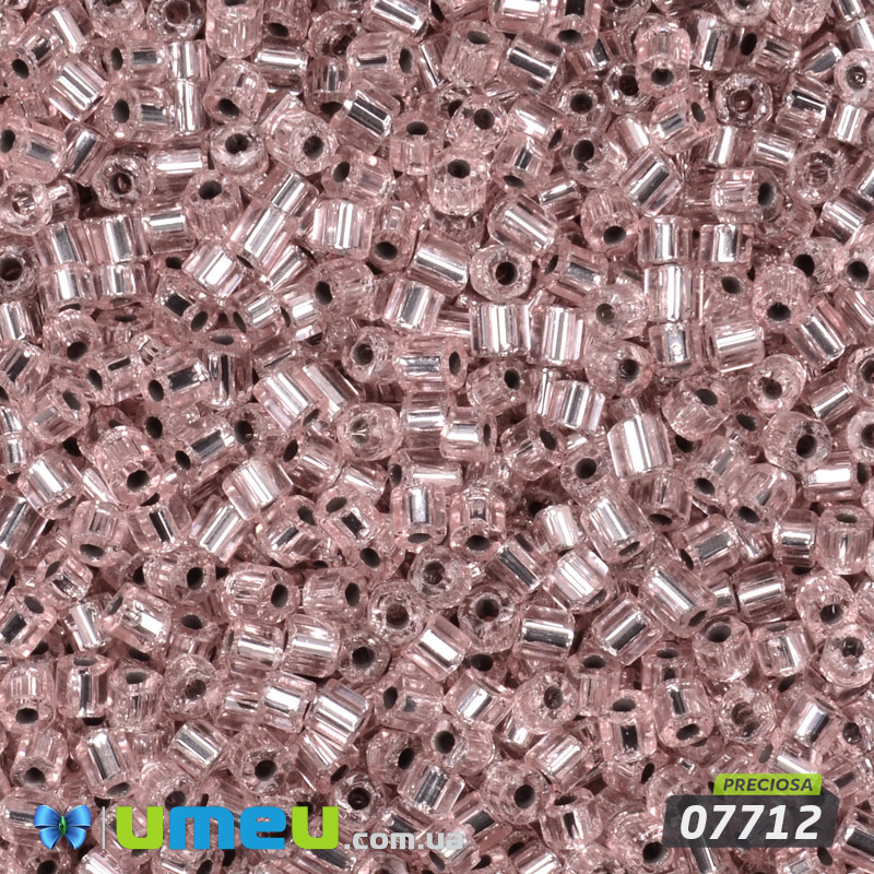 Бісер чеський Рубка 11/0, №07712, Рожевий світлий блискучий (BIS-050895)