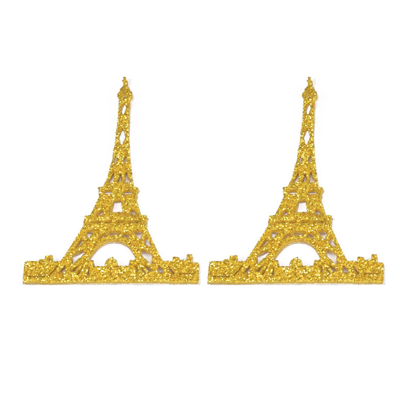 Декоративний виріб із фоамірану Ейфелева вежа, 6,5х4,5 см, Золотиста (FOM-056986)