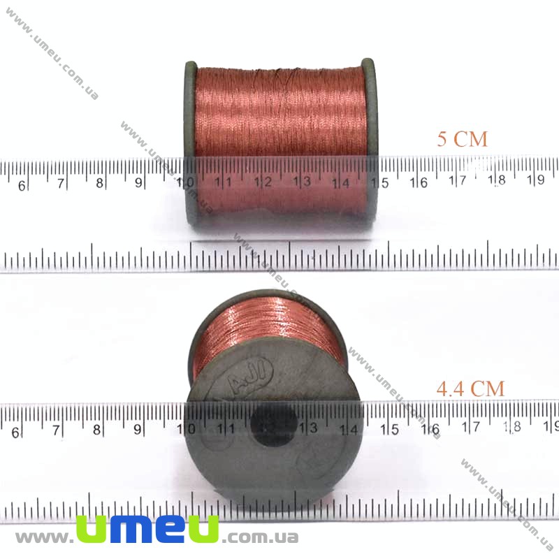 Нить металлизированная 0,1 мм, Терракотовая (KNT-028178)