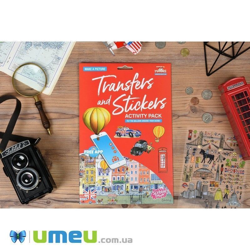 Набір перевідних наклейок Scribble Down з онлайн додатком Лондон (DIF-043418)