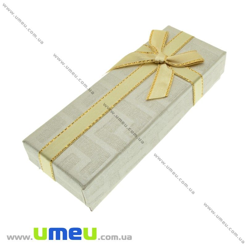 Подарункова коробочка Прямокутна, 12х4,5х2,5 см, Кремова (UPK-023188)