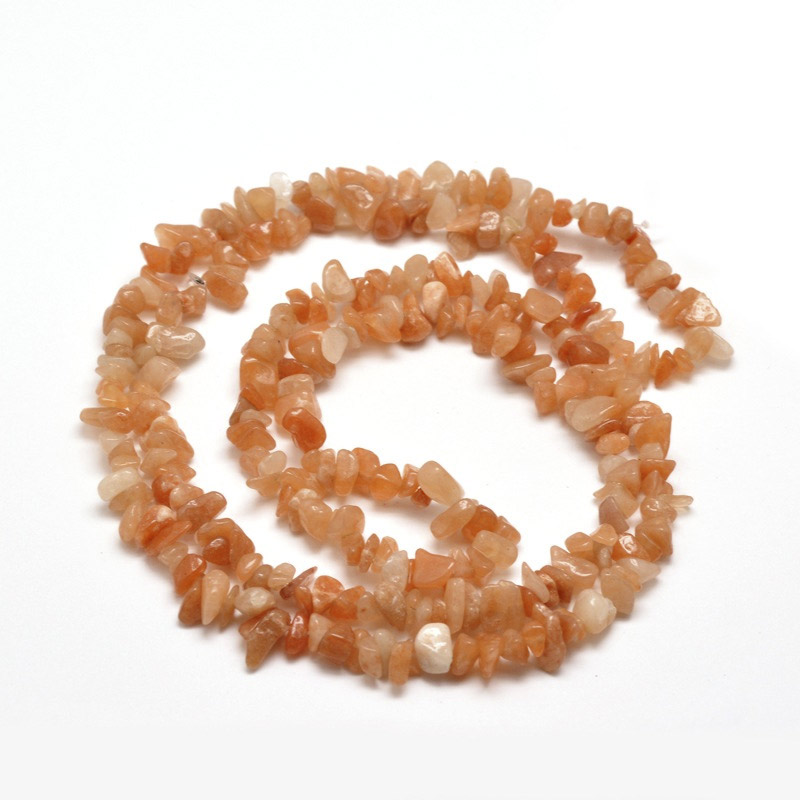 Бусины (скол) Авантюрин красный, Натур. камень, 5-8 мм (79-80 см) (BUS-057710)