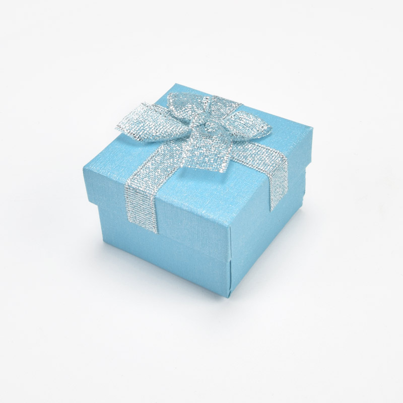 Подарункова коробочка Квадратна, 5х5х3,5 см, Блакитна (UPK-035938)