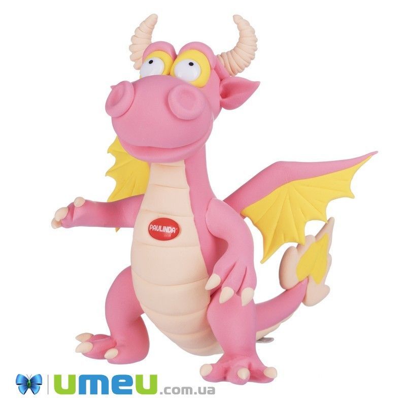 Масса для лепки Paulinda Super Dough Cool Dragon Дракон розовый (DIF-043551)